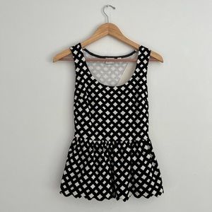 Anthropologie Postmark Scallop Peplum Top